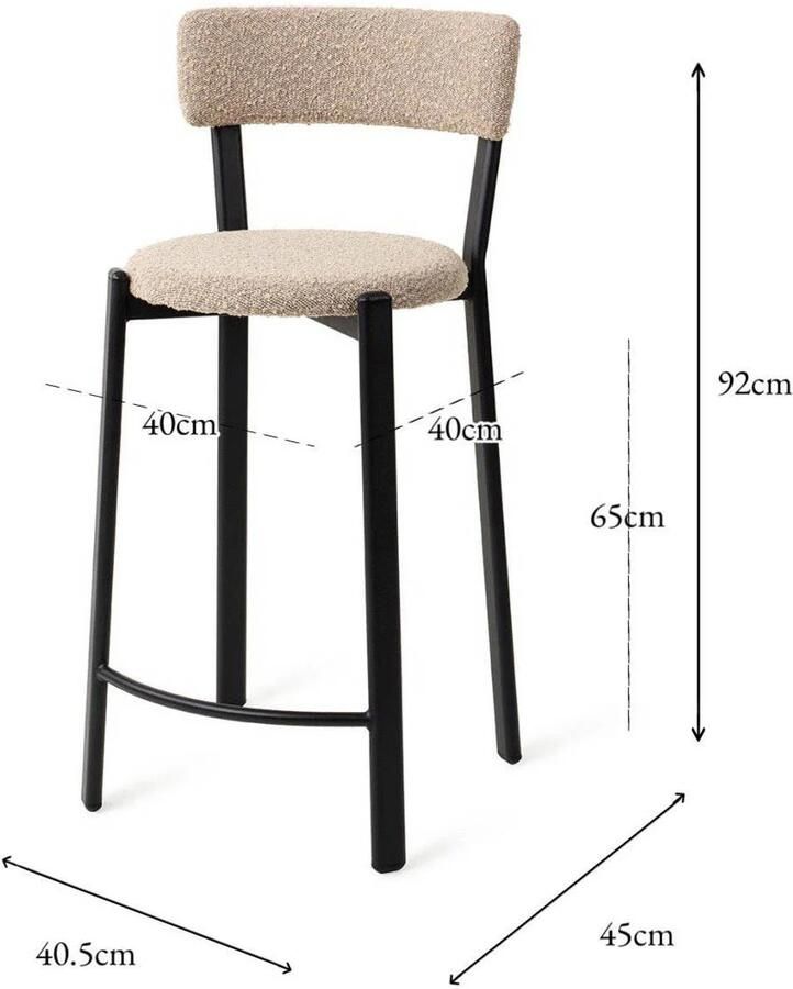 Jesper Home Barkruk Obu Very Dromedary (zithoogte 65cm)