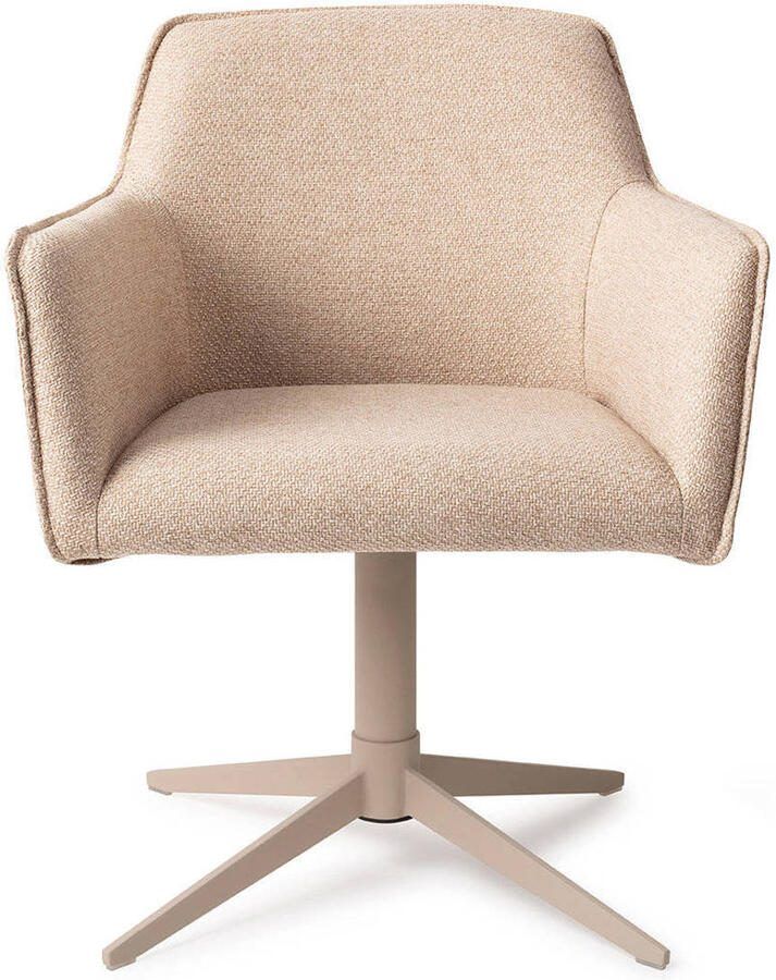 Jesper Home Eetkamerstoel Hofu Quad Beige Wild Walnut