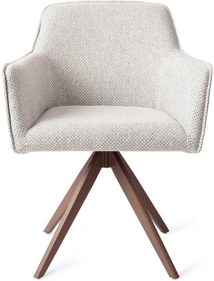 Jesper Home Draaibare Eetkamerstoel Hofu Turn Brown Checkers Charm