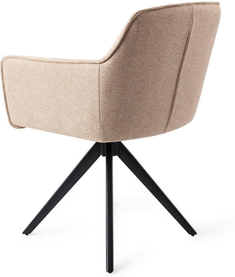 Jesper Home Eetkamerstoel Hofu Turn Black Draaibaar Wild Walnut