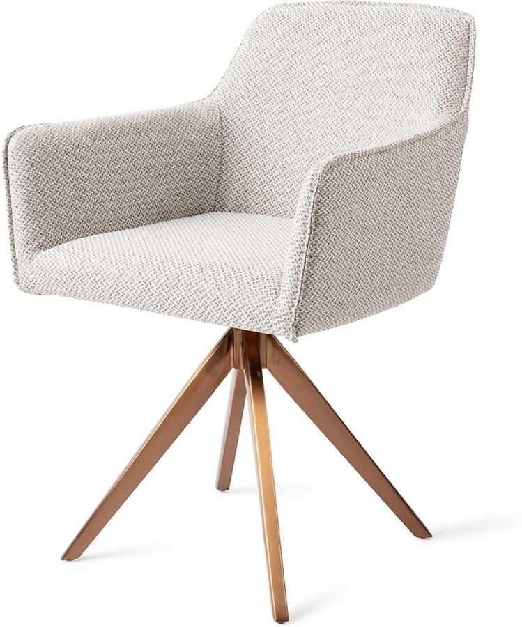 Jesper Home Eetkamerstoel Hofu Turn Rose Gold Checkers Charm