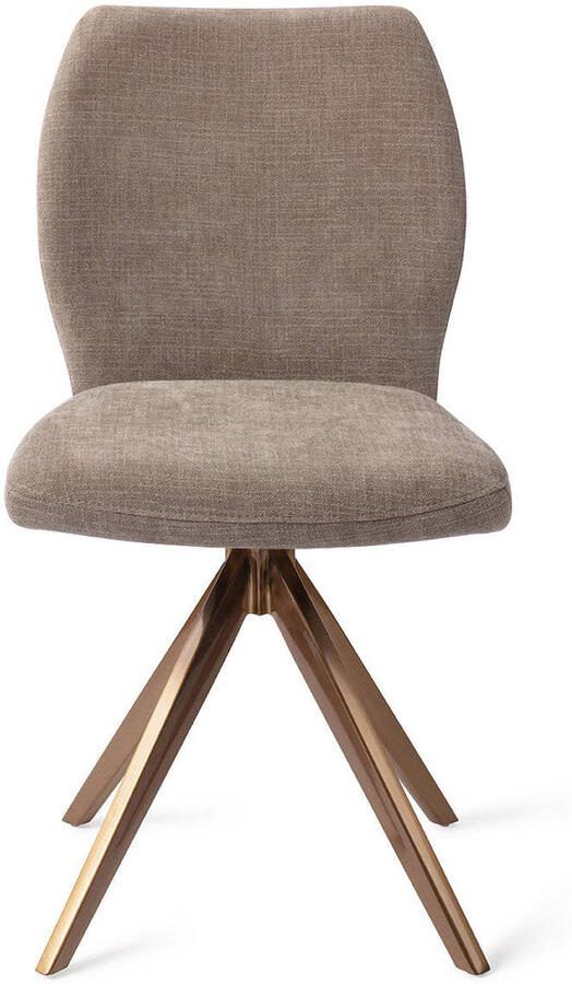 Jesper Home Draaibare Eetkamerstoel Ikata Turn Rose Mocha Mist