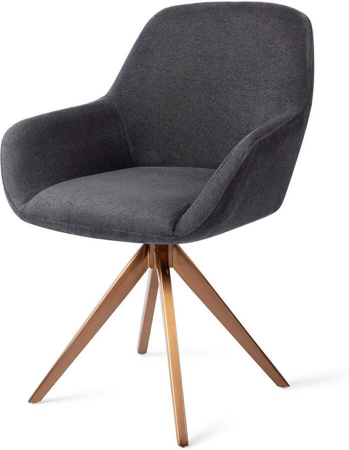 Jesper Home Eetkamerstoel Kushi Turn Rose Black-Out