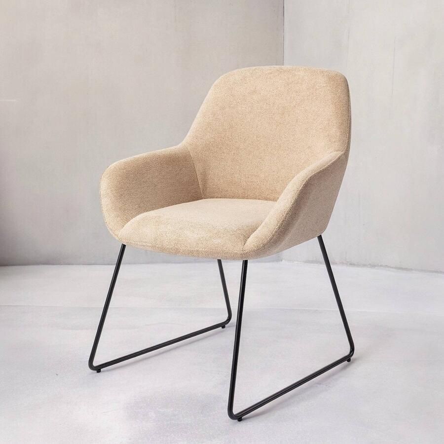 Jesper Home Eetkamerstoel Kushi Slide Black Desert Dunes