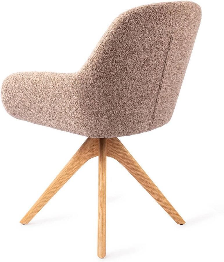 Jesper Home Eetkamerstoel Kushi Revolve Oak Natural Flax Relax