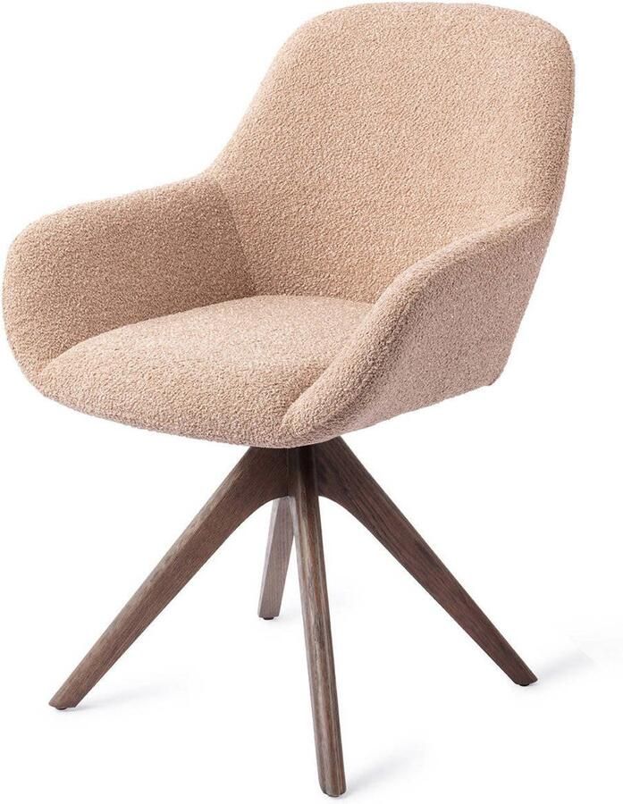 Jesper Home Eetkamerstoel Kushi Revolve Oak Walnut Flax Relax
