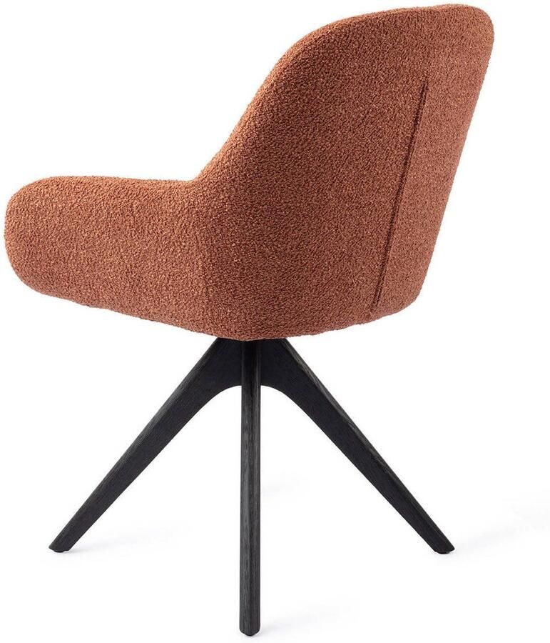 Jesper Home Eetkamerstoel Kushi Revolve Oak Black Amber Autumn
