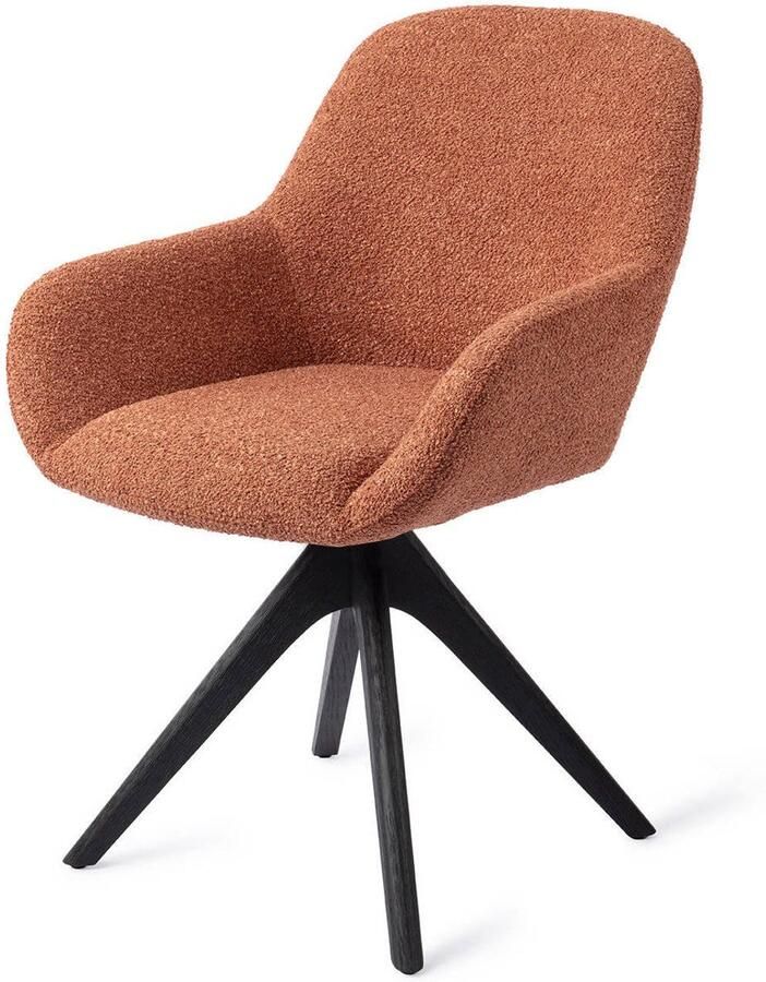 Jesper Home Eetkamerstoel Kushi Revolve Oak Black Amber Autumn