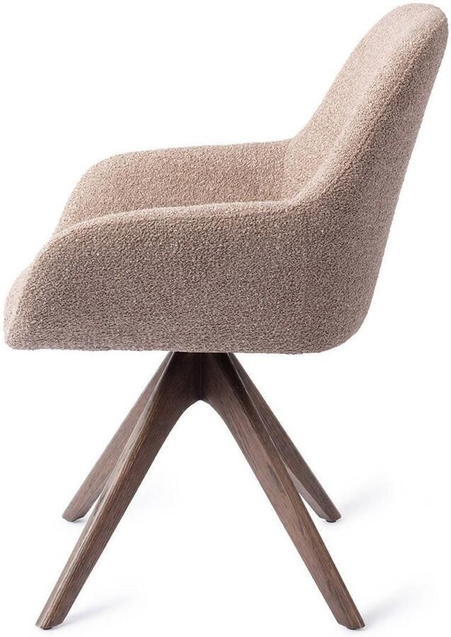 Jesper Home Eetkamerstoel Kushi Revolve Oak Walnut Stone Haze