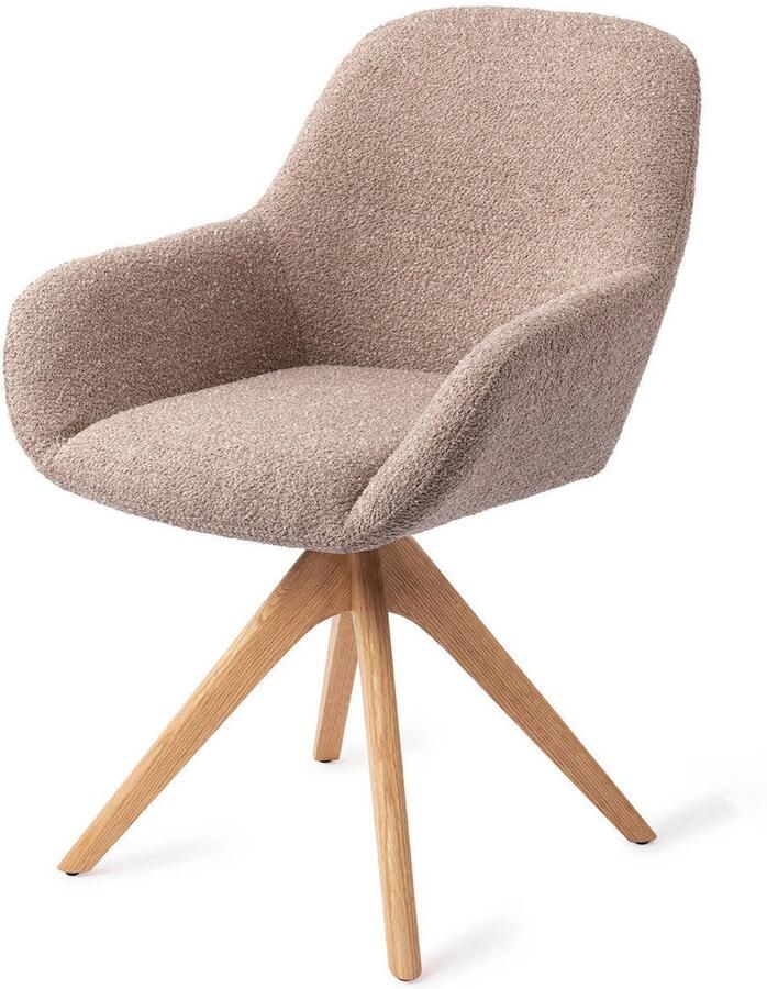 Jesper Home Eetkamerstoel Kushi Revolve Oak Natural Stone Haze