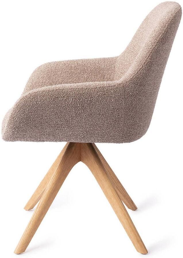Jesper Home Eetkamerstoel Kushi Revolve Oak Natural Stone Haze