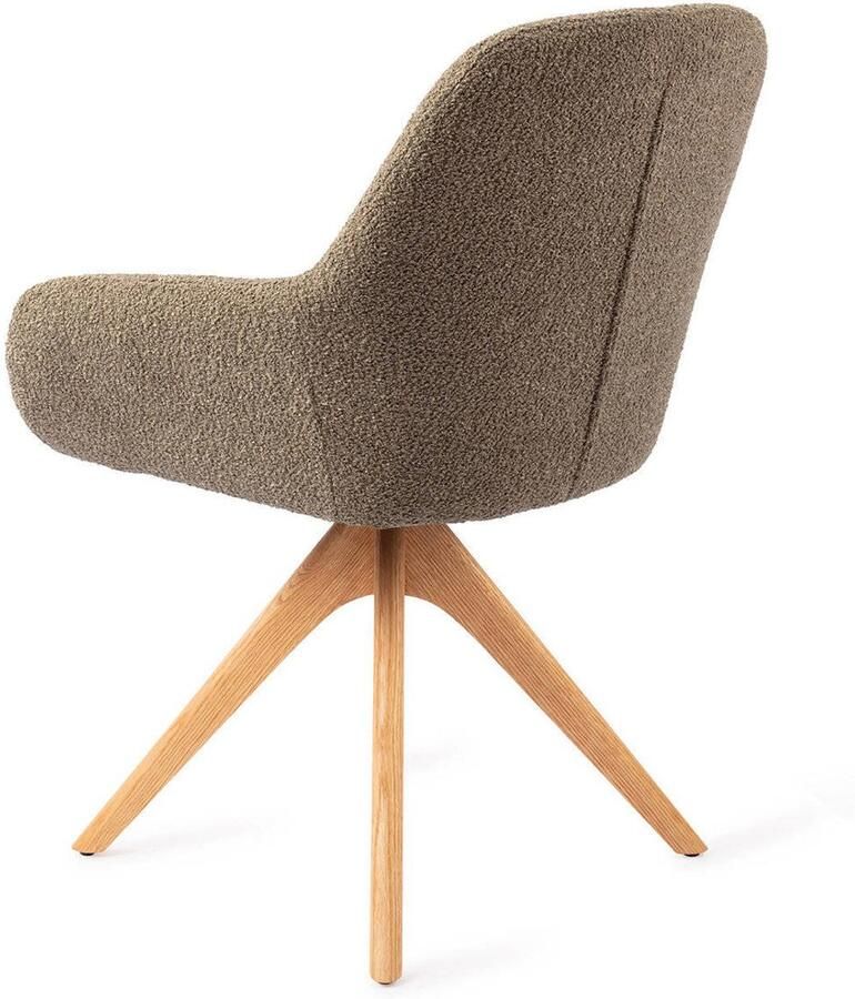 Jesper Home Eetkamerstoel Kushi Revolve Oak Natural Moss Meadow