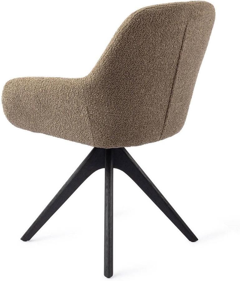 Jesper Home Eetkamerstoel Kushi Revolve Oak Black Moss Meadow