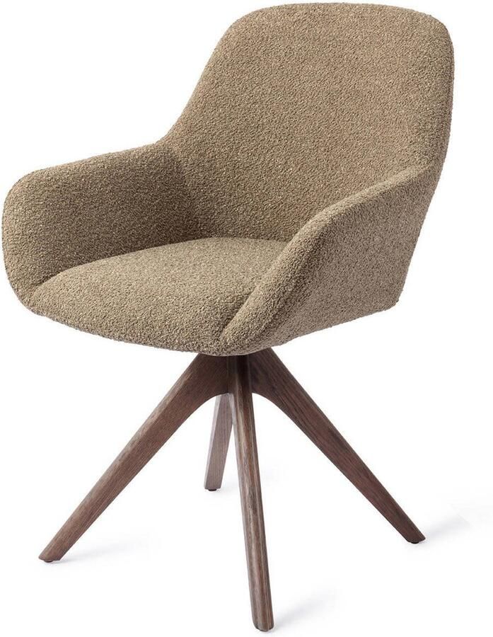 Jesper Home Eetkamerstoel Kushi Revolve Oak Walnut Moss Meadow