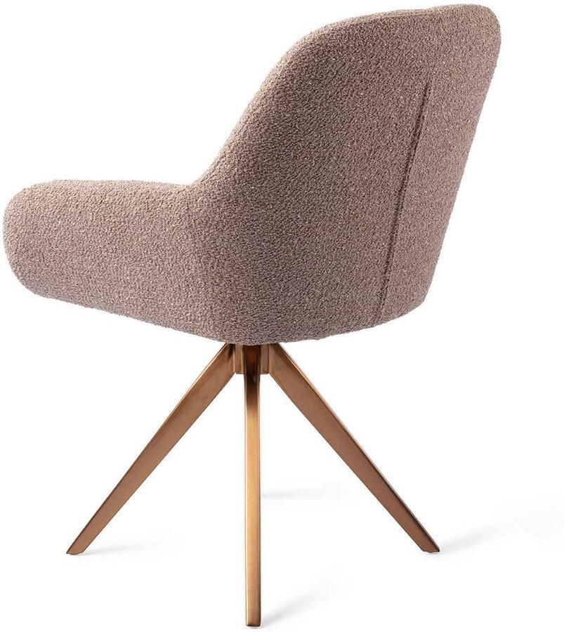 Jesper Home Draaibare Eetkamerstoel Kushi Turn Rose Stone Haze