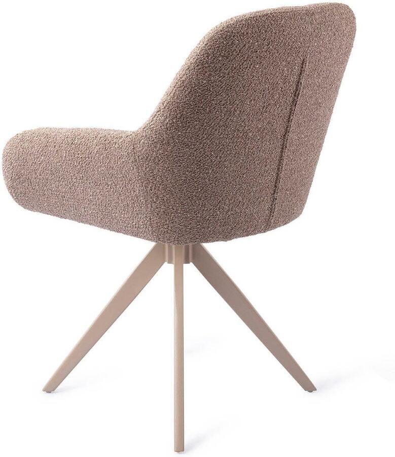 Jesper Home Draaibare Eetkamerstoel Kushi Turn Beige Stone Haze