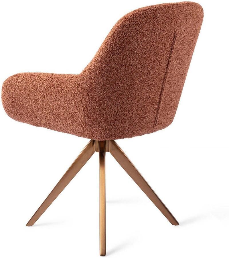 Jesper Home Eetkamerstoel Kushi Turn Rose Draaibaar Amber Autumn