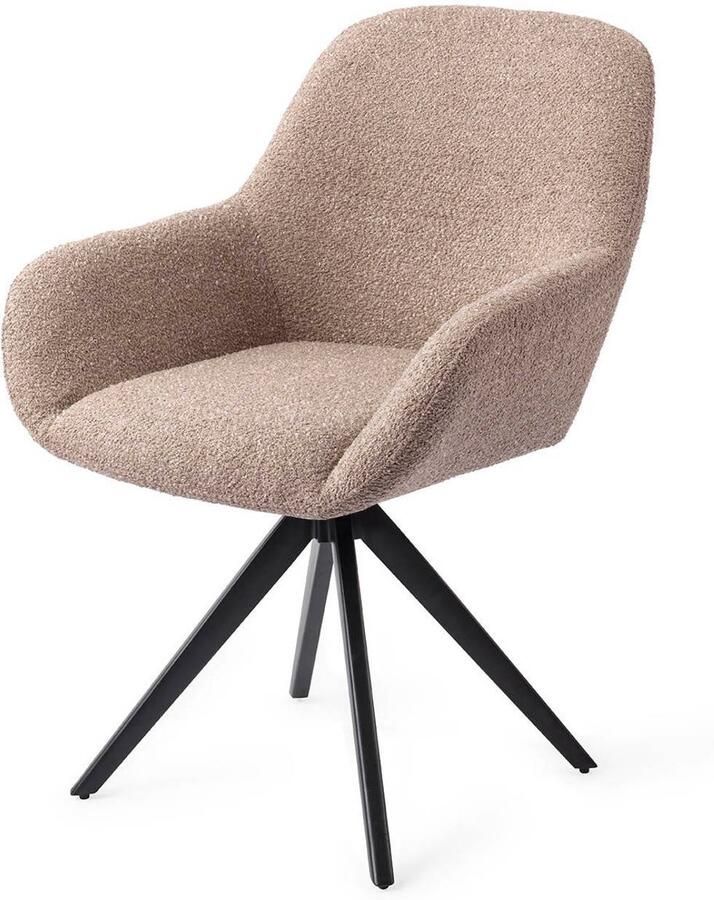 Jesper Home Eetkamerstoel Kushi Turn Black Draaibaar Stone Haze