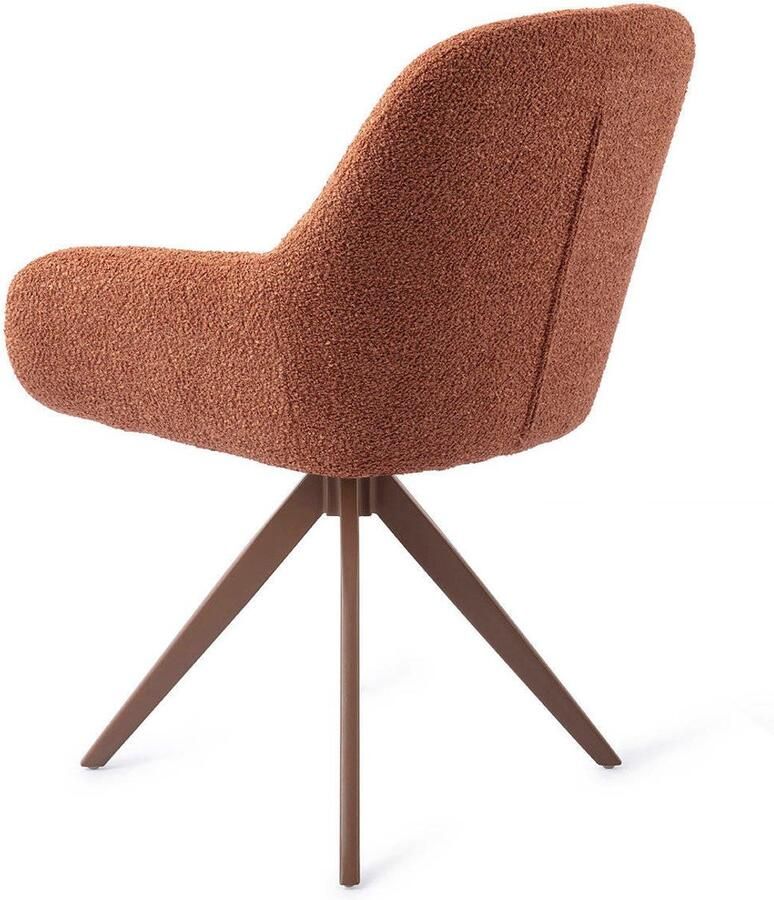 Jesper Home Draaibare Eetkamerstoel Kushi Turn Brown Amber Autumn