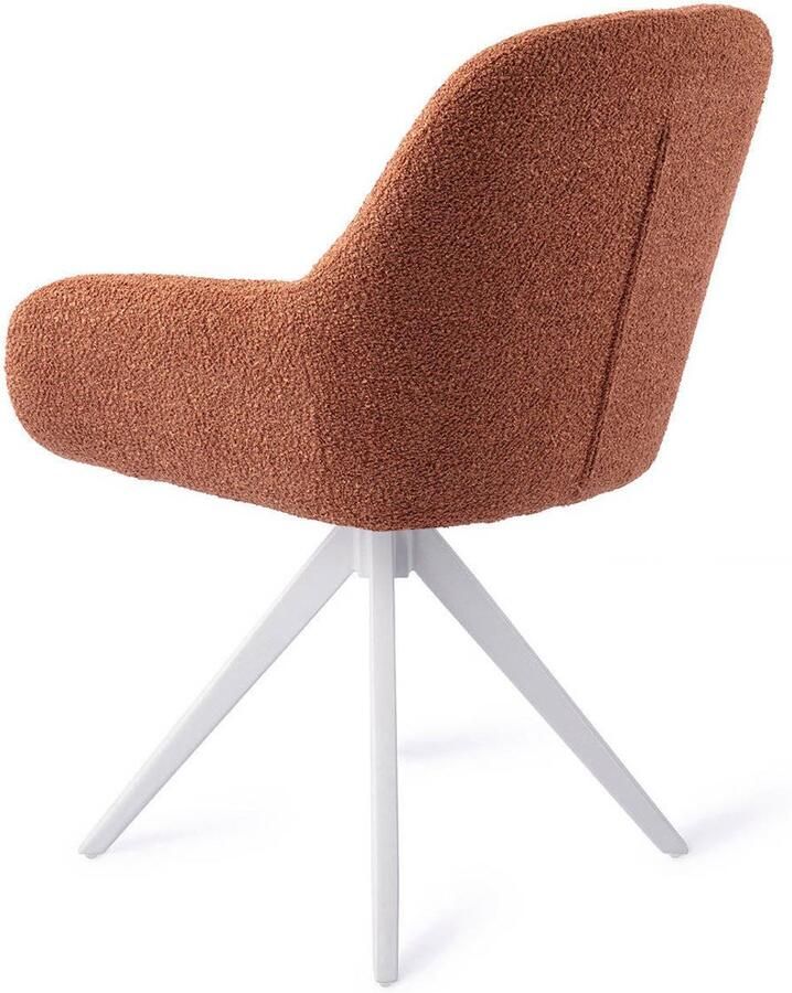 Jesper Home Draaibare Eetkamerstoel Kushi Turn White Amber Autumn