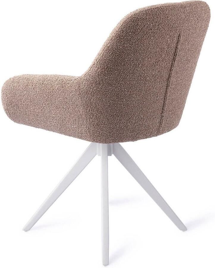 Jesper Home Eetkamerstoel Kushi Turn White Draaibaar Stone Haze