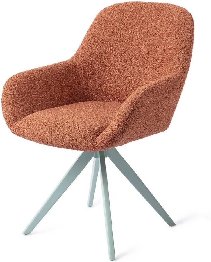 Jesper Home Draaibare Eetkamerstoel Kushi Turn Mint Amber Autumn