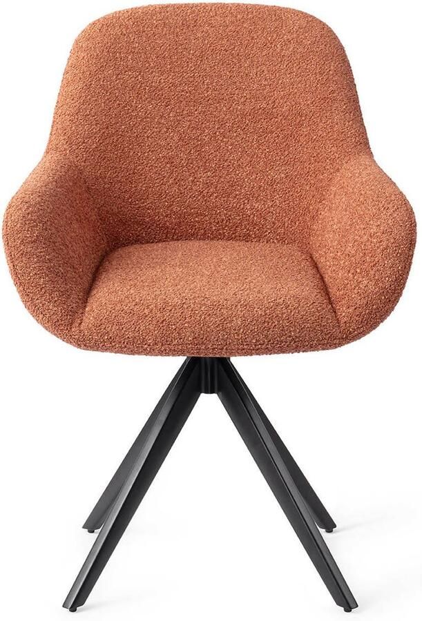 Jesper Home Draaibare Eetkamerstoel Kushi Turn Black Amber Autumn