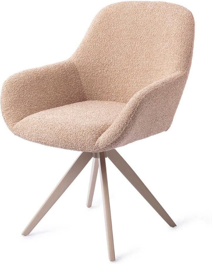 Jesper Home Draaibare Eetkamerstoel Kushi Turn Beige Flax Relax