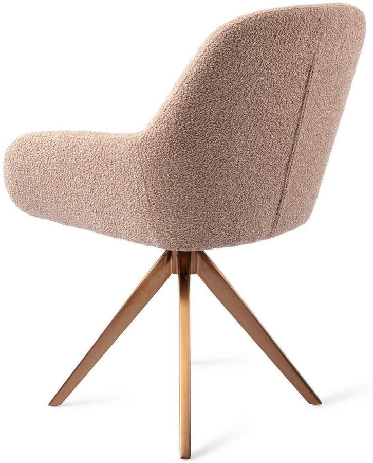 Jesper Home Eetkamerstoel Kushi Turn Rose Draaibaar Flax Relax