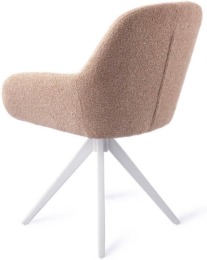 Jesper Home Draaibare Eetkamerstoel Kushi Turn White Flax Relax