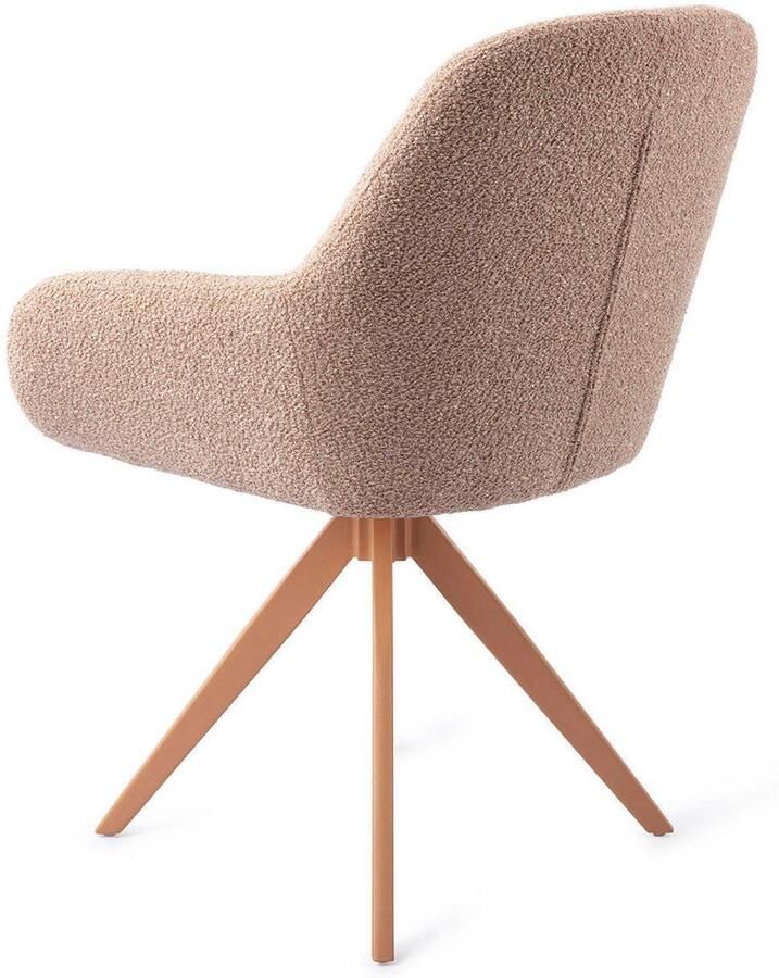 Jesper Home Eetkamerstoel Kushi Turn Peach Draaibaar Flax Relax