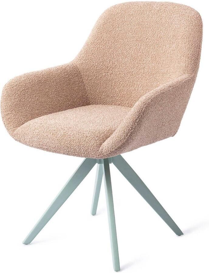 Jesper Home Eetkamerstoel Kushi Turn Mint Draaibaar Flax Relax