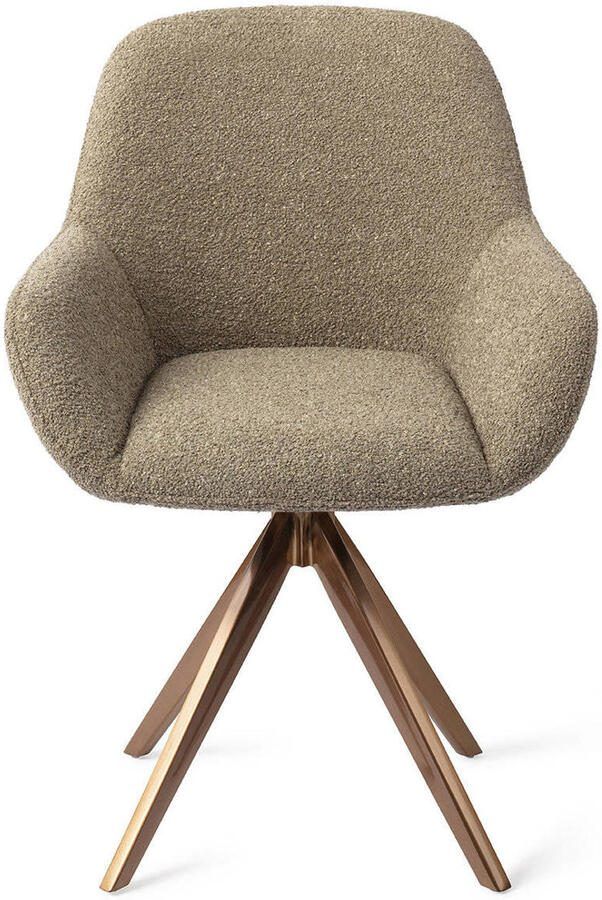 Jesper Home Draaibare Eetkamerstoel Kushi Turn Rose Moss Meadow
