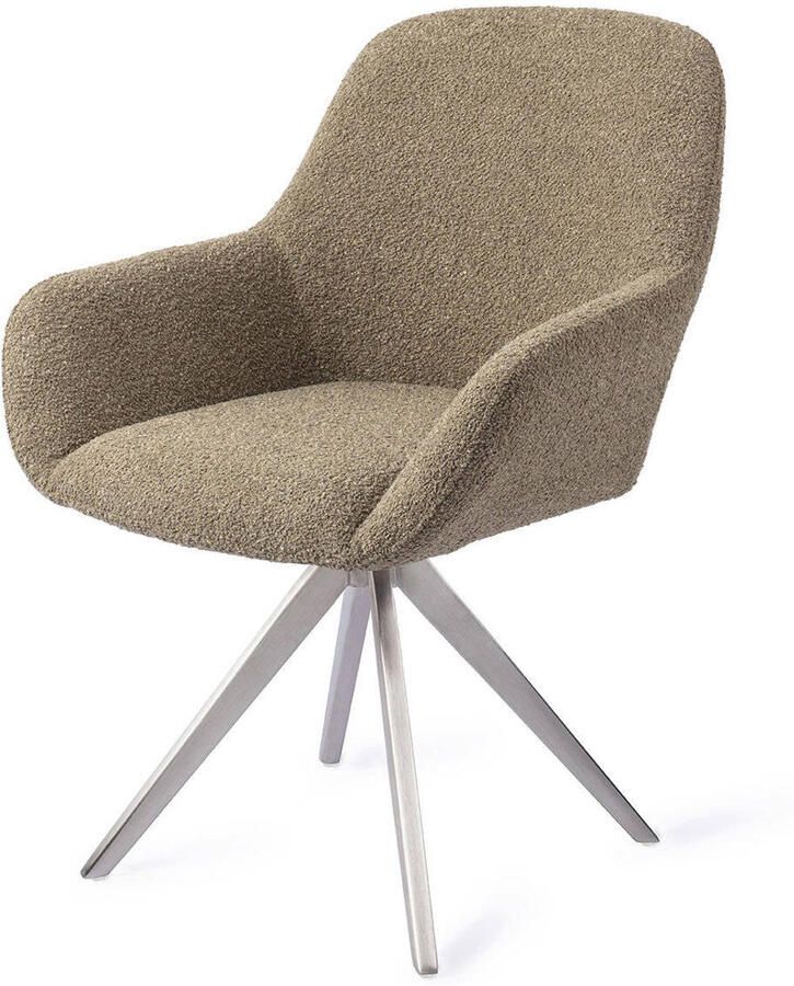 Jesper Home Eetkamerstoel Kushi Turn Steel Draaibaar Moss Meadow