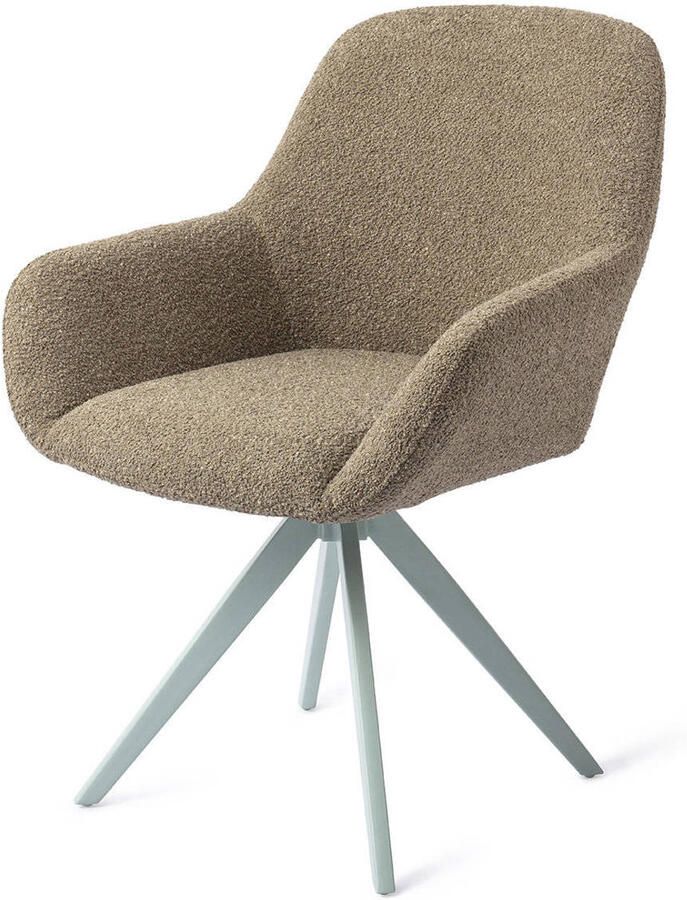 Jesper Home Draaibare Eetkamerstoel Kushi Turn Mint Moss Meadow