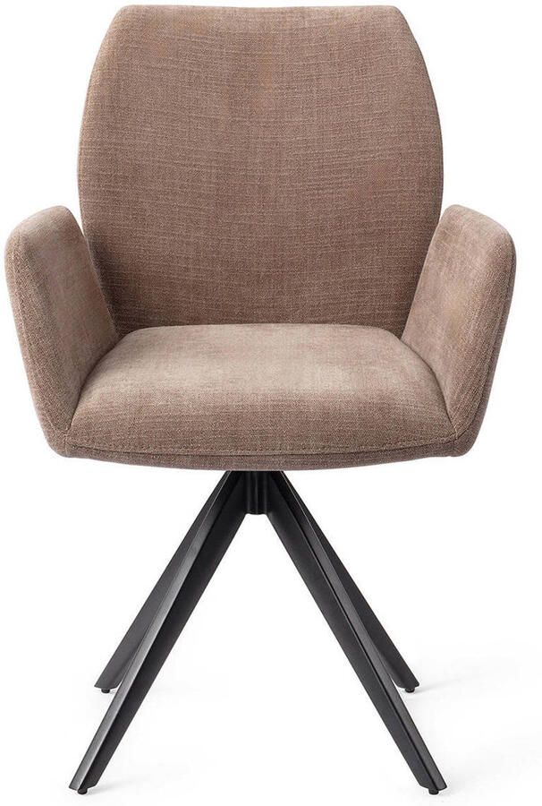 Jesper Home Draaibare Eetkamerstoel Misaki Turn Black Mocha Mist