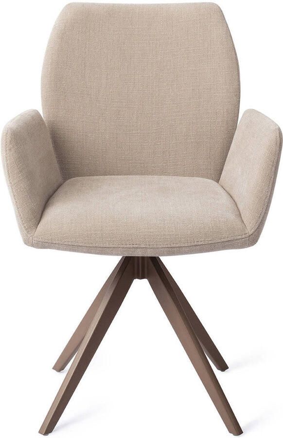 Jesper Home Draaibare Eetkamerstoel Misaki Turn Brown Sand Strand