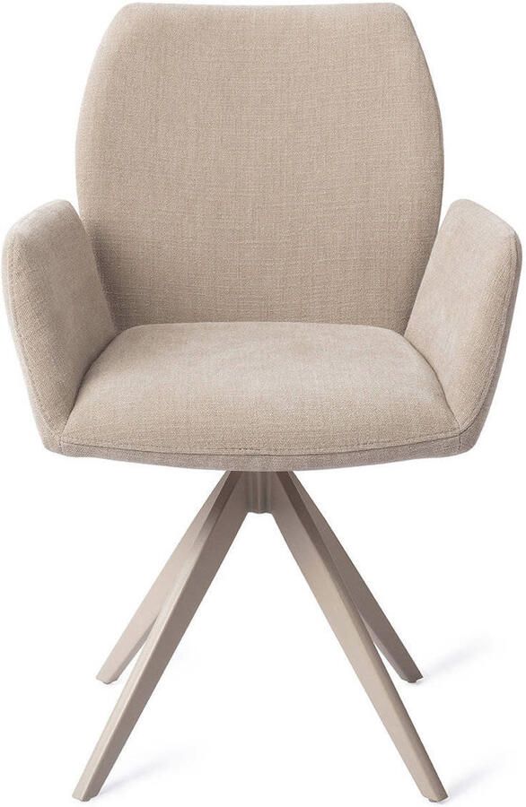 Jesper Home Draaibare Eetkamerstoel Misaki Turn Beige Sand Strand