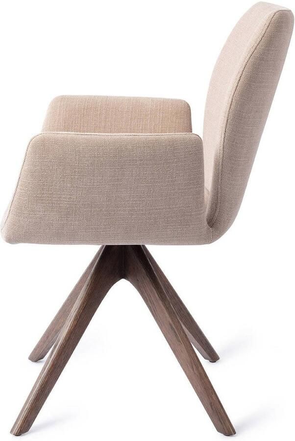 Jesper Home Eetkamerstoel Misaki Revolve Oak Walnut Sand Strand