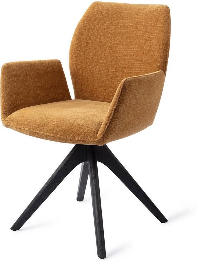 Jesper Home Eetkamerstoel Misaki Revolve Oak Black Honey Harvest