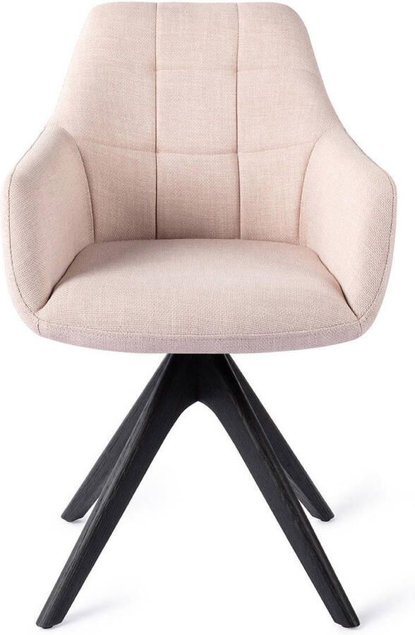 Jesper Home Eetkamerstoel Noto Revolve Oak Black Petal Pink