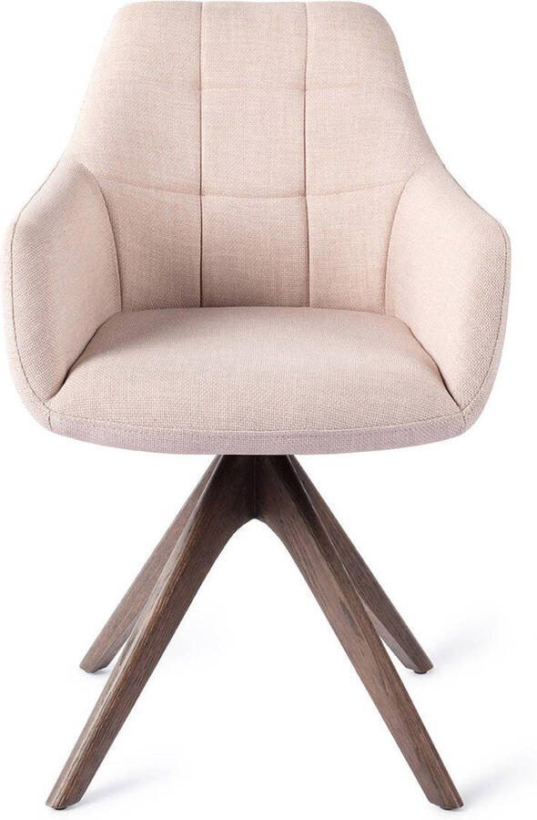 Jesper Home Eetkamerstoel Noto Revolve Oak Walnut Petal Pink