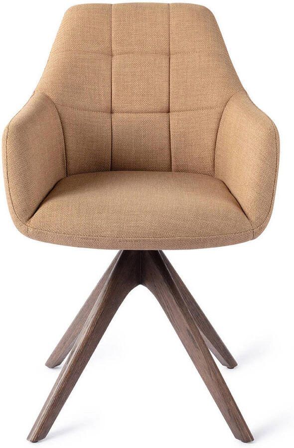 Jesper Home Eetkamerstoel Noto Revolve Oak Walnut Toasted Toffee
