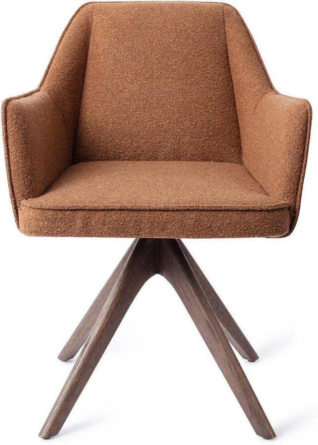 Jesper Home Eetkamerstoel Tome Revolve Oak Walnut Cinnamon Bun