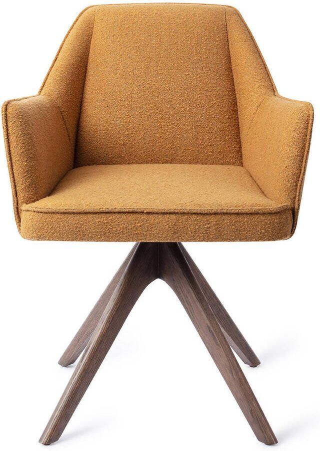 Jesper Home Eetkamerstoel Tome Revolve Oak Walnut Masai Giraffe