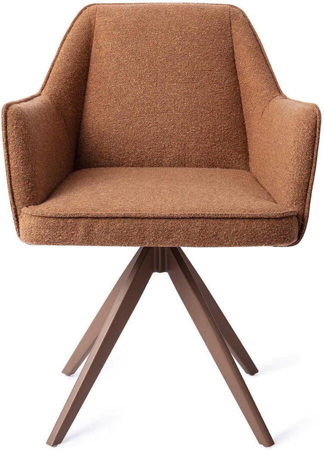 Jesper Home Draaibare Eetkamerstoel Tome Turn Brown Cinnamon