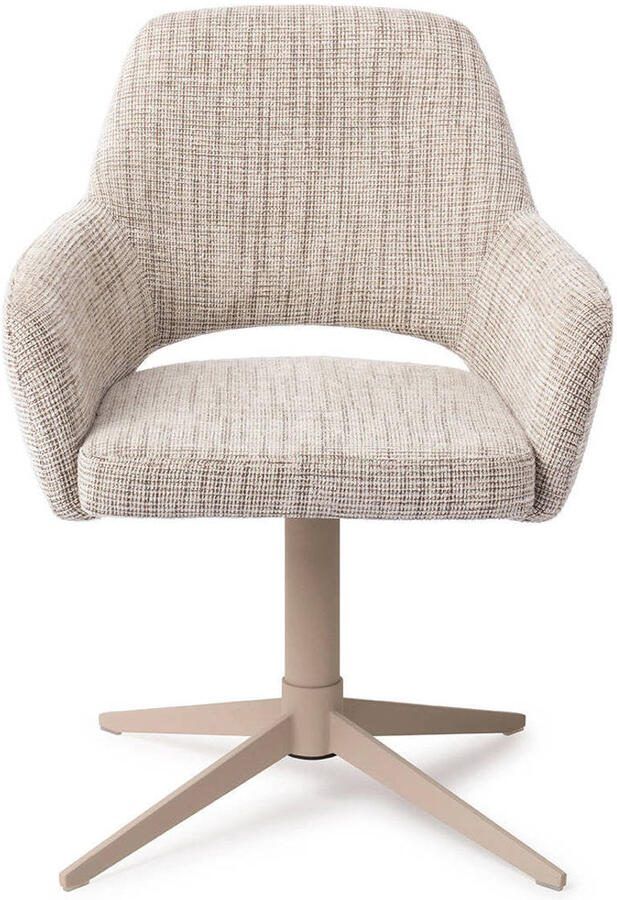Jesper Home Eetkamerstoel Yanai Quad Beige Caramel Grid