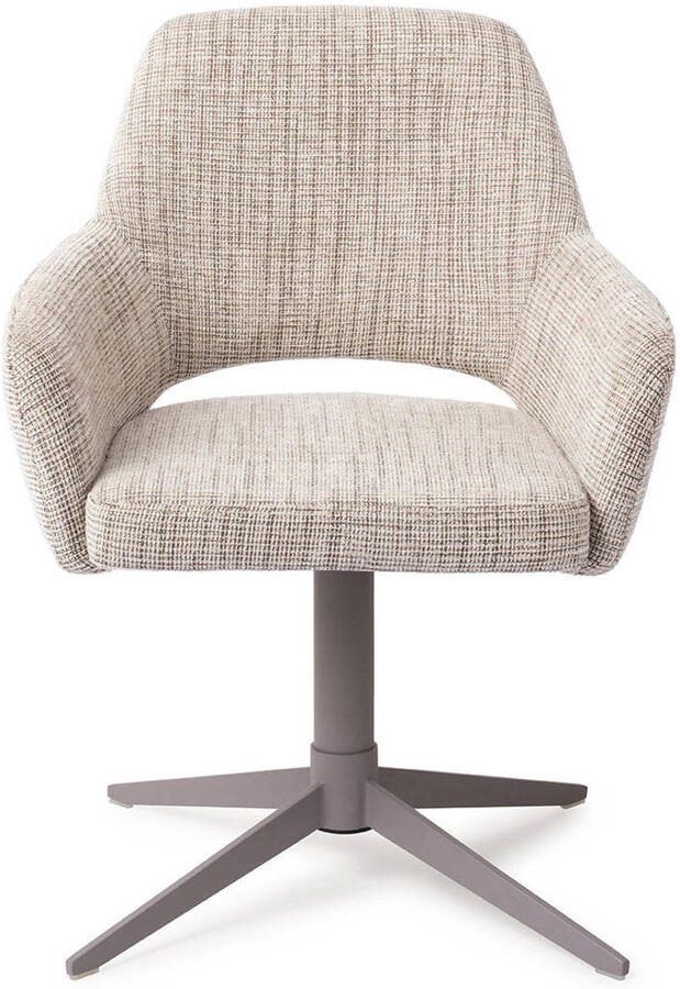 Jesper Home Eetkamerstoel Yanai Quad Grey Caramel Grid