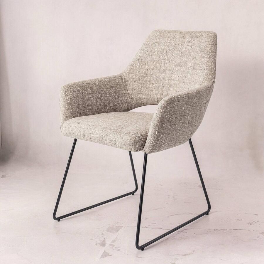 Jesper Home Eetkamerstoel Yanai Slide Black Biscuit Beach