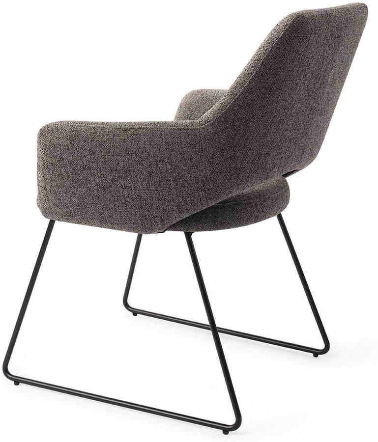 Jesper Home Eetkamerstoel Yanai Slide Black Amazing Grey